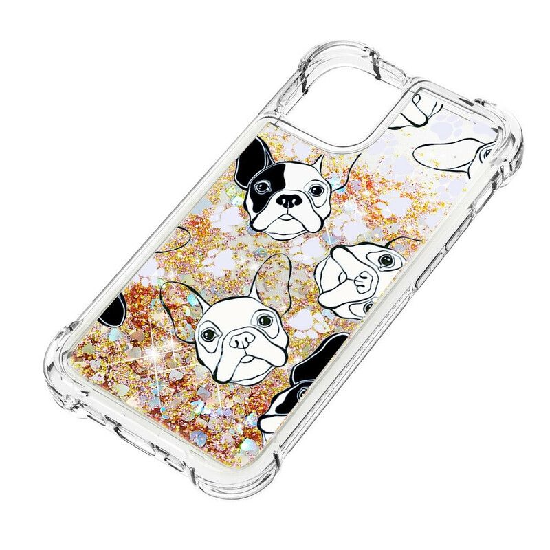 Coque iPhone 13 Mr Chien Paillettes