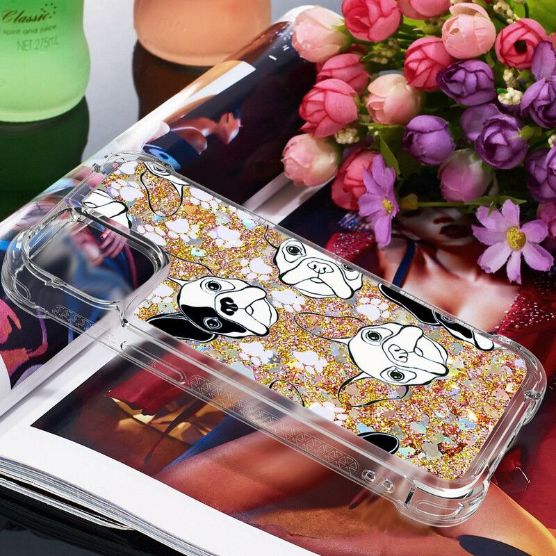 Coque iPhone 13 Mr Chien Paillettes