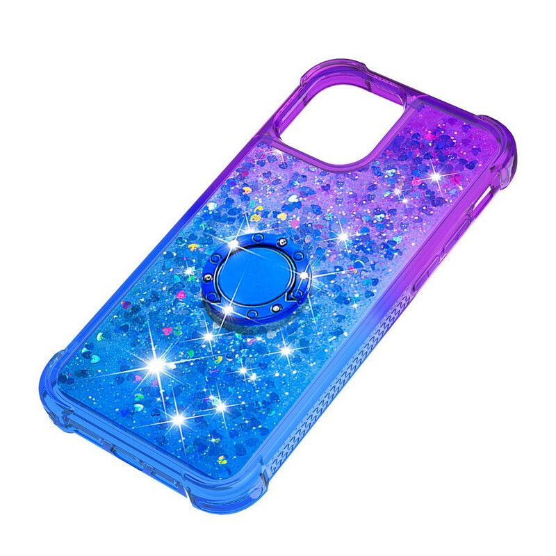 Coque iPhone 13 Paillettes Anneau-support