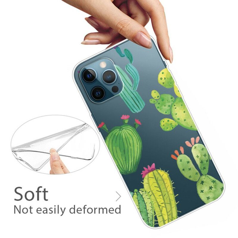 Coque iPhone 13 Pro Cactus Aquarelle