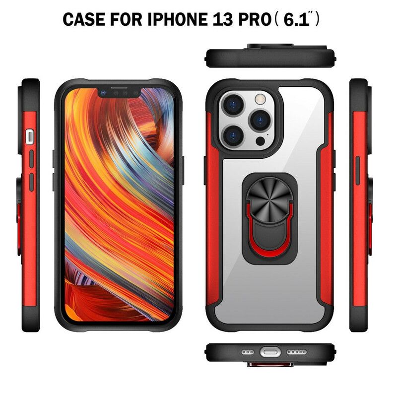 Coque iPhone 13 Pro Effet Métal Anneau-support