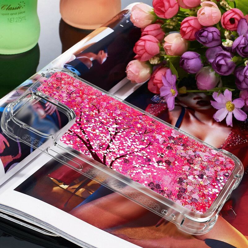 Coque iPhone 13 Pro Max Arbre Paillettes