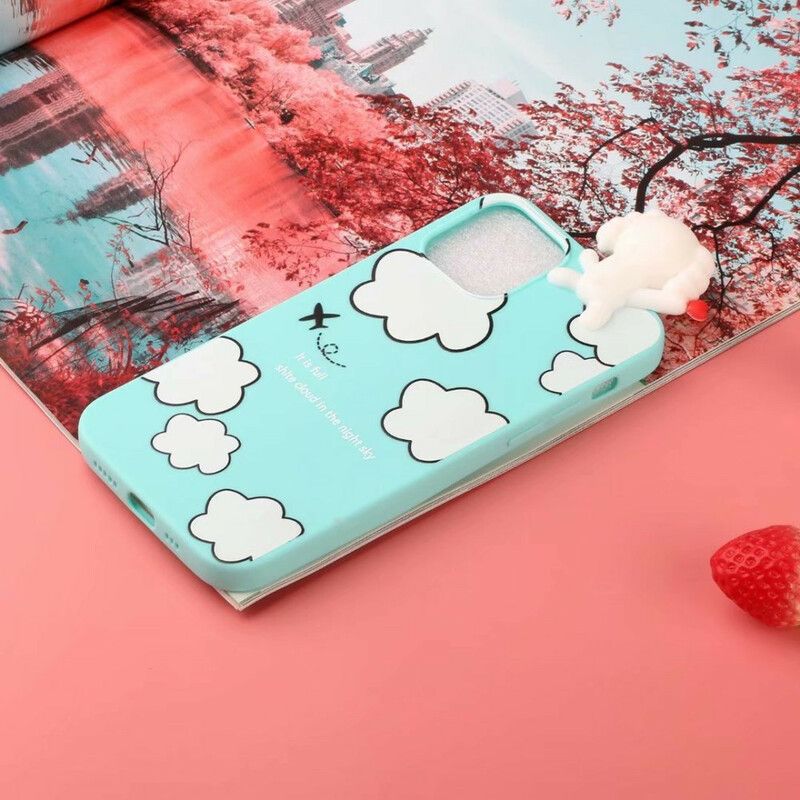 Coque iPhone 13 Pro Max Chien Dans Les Nuages 3d