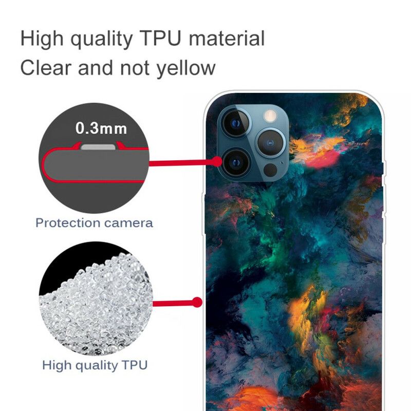 Coque iPhone 13 Pro Nuages Colorés