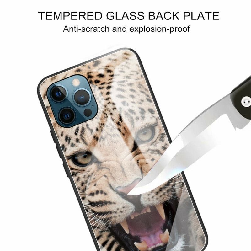 Coque iPhone 13 Pro Verre Trempé Léopard