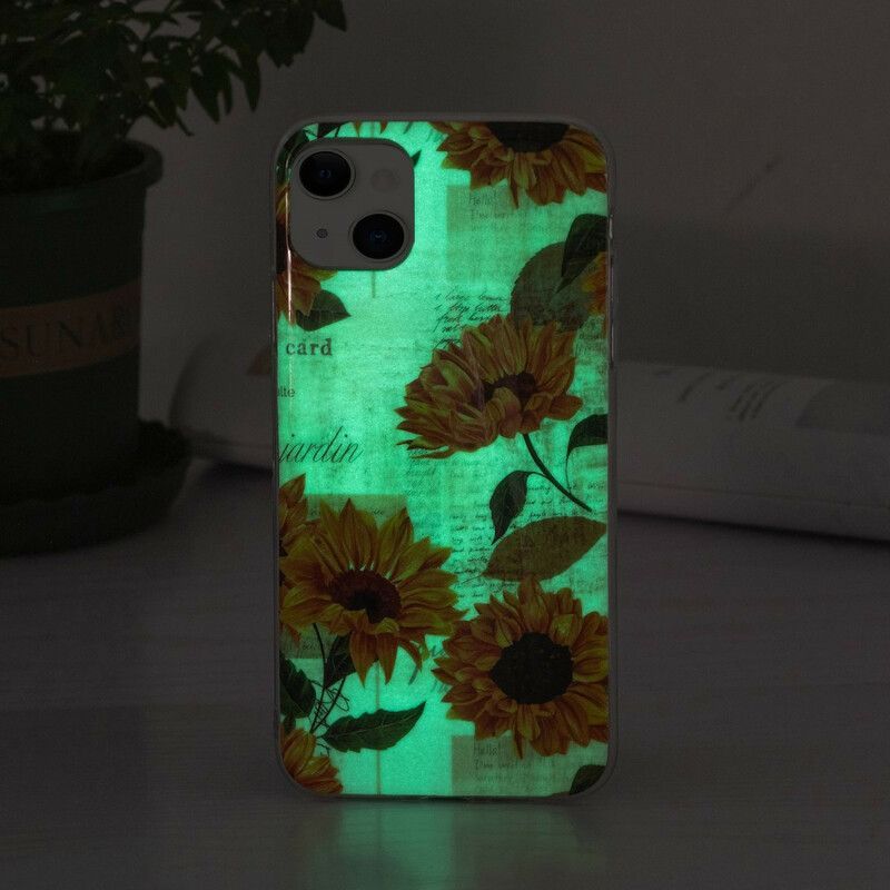 Coque iPhone 13 Série Fleurs Fluorescentes