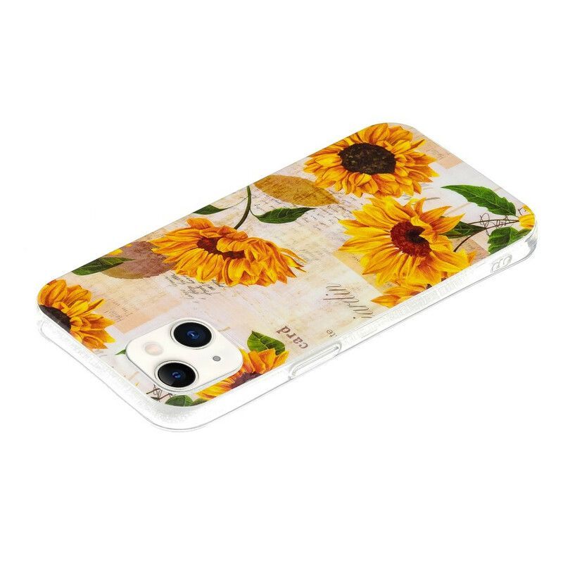 Coque iPhone 13 Série Fleurs Fluorescentes