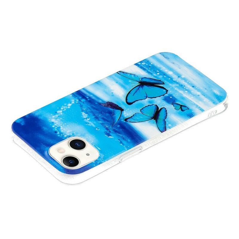 Coque iPhone 13 Série Papillons Fluorescente