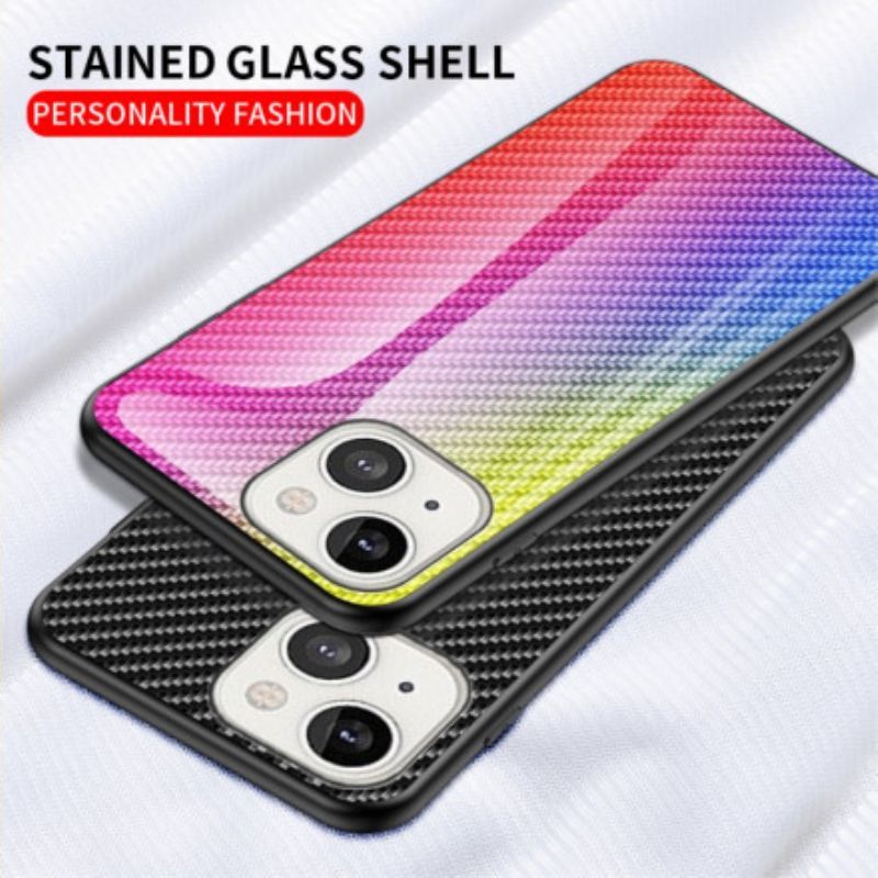 Coque iPhone 13 Verre Trempé Fibre Carbone