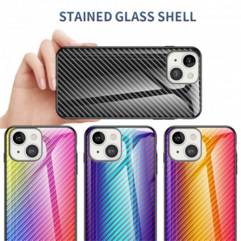 Coque iPhone 13 Verre Trempé Fibre Carbone