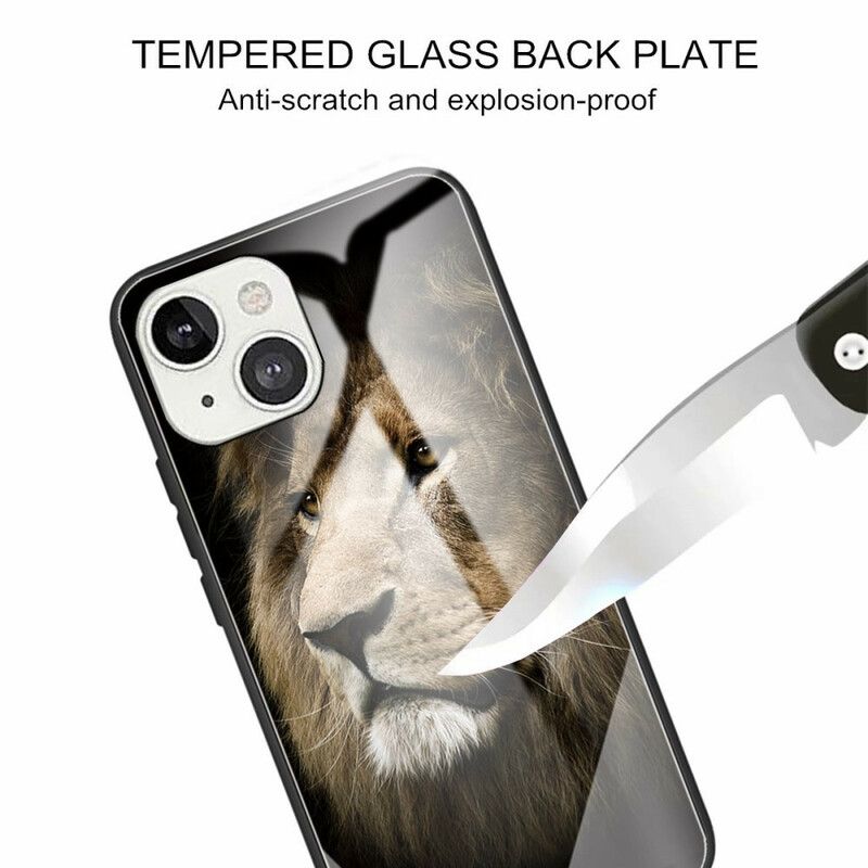 Coque iPhone 13 Verre Trempé Tête De Lion