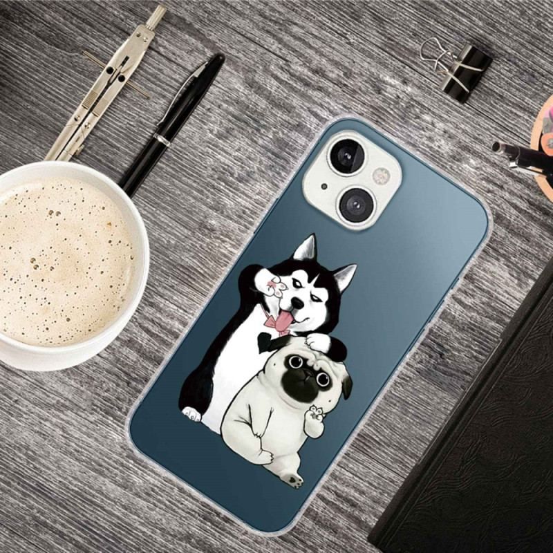 Coque iPhone 14 Plus Chiens Fun