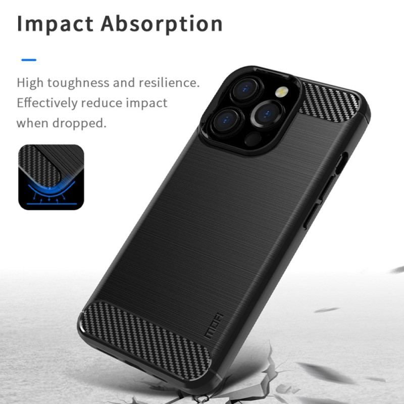 Coque iPhone 14 Pro Fibre Carbone Brossée MOFI