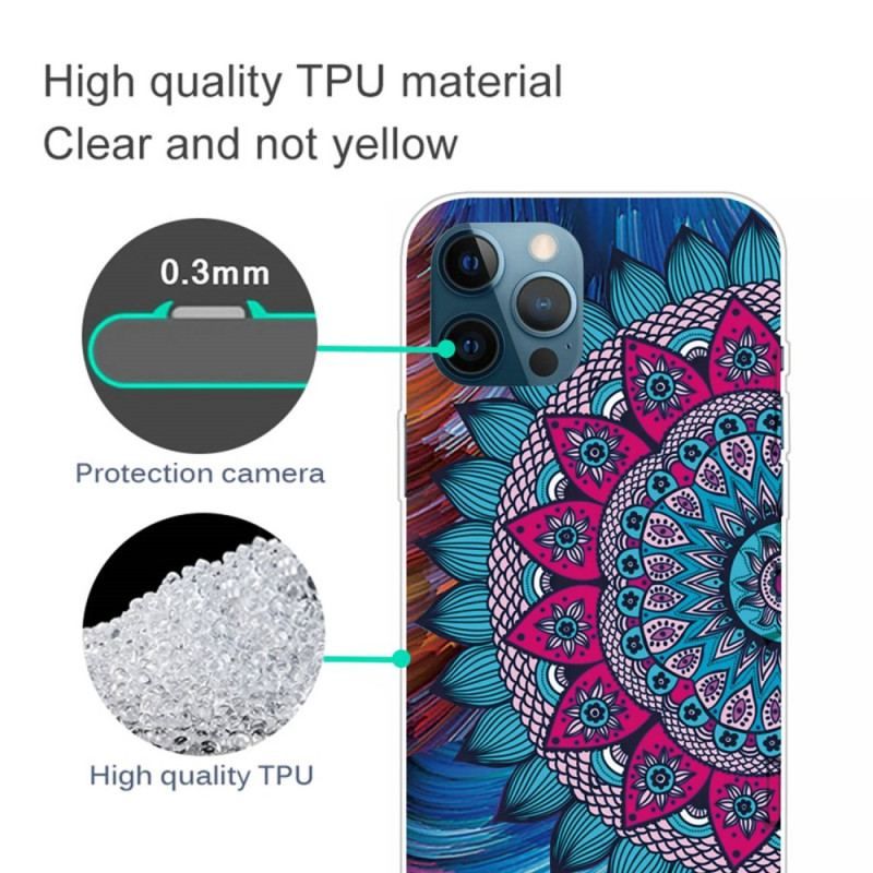 Coque iPhone 14 Pro Mandala Coloré