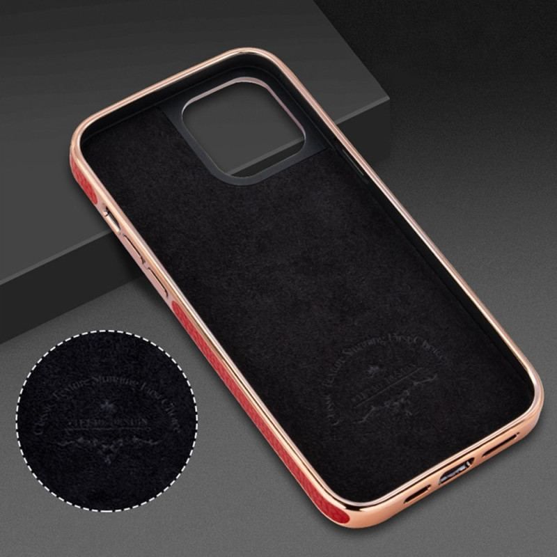 Coque iPhone 14 Pro Max Simili Cuir Litchi VIETAO