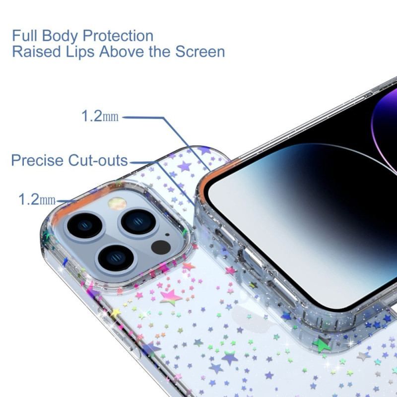 Coque iPhone 14 Pro Max Transparente Étoiles