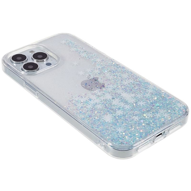 Coque iPhone 14 Pro Paillettes Flocons