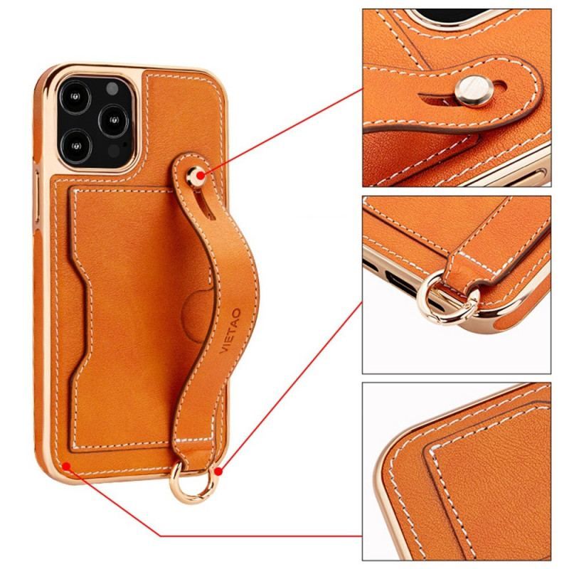 Coque iPhone 14 Pro Porte-Carte avec Sangle Support VIETAO