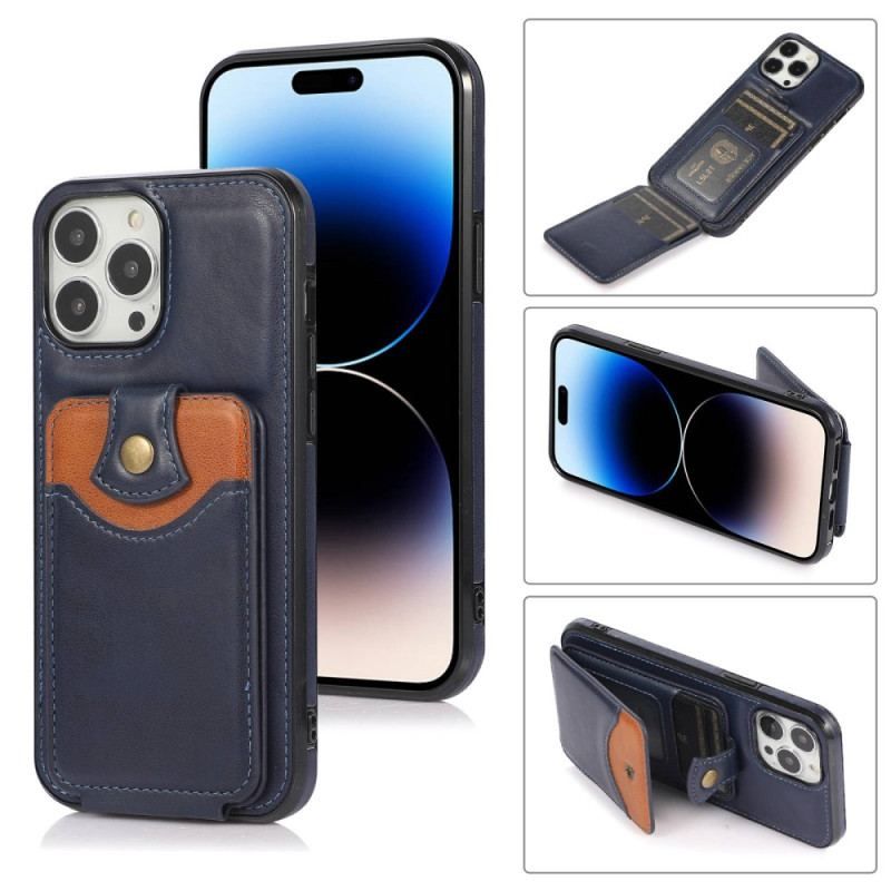 Coque iPhone 14 Pro Porte-Cartes Rabattable