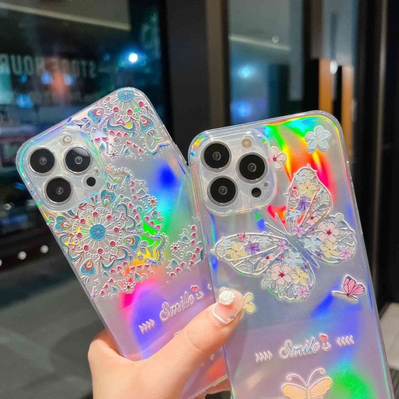 Coque iPhone 14 Pro Silicone Laser Motif