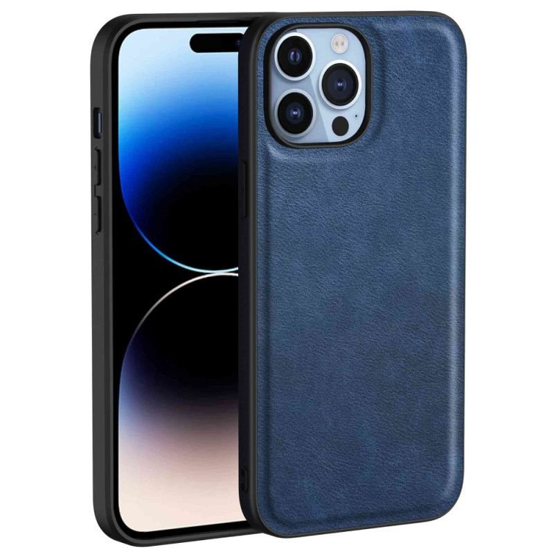 Coque iPhone 14 Pro Simili Cuir Rétro