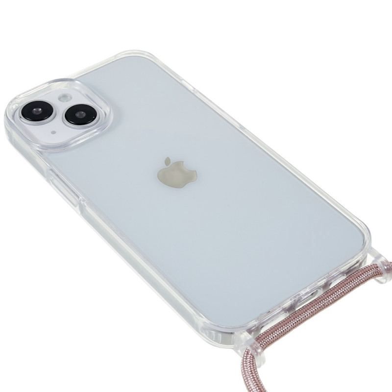 Coque iPhone 14 Transparente avec Cordon Coloré