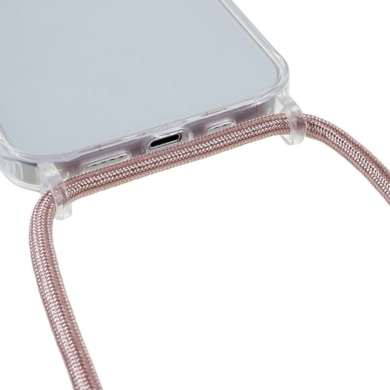 Coque iPhone 14 Transparente avec Cordon Coloré