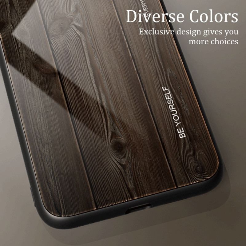 Coque iPhone 14 Verre Trempé Design Bois