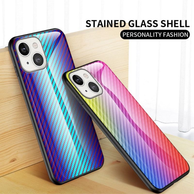 Coque iPhone 14 Verre Trempé Fibre Carbone