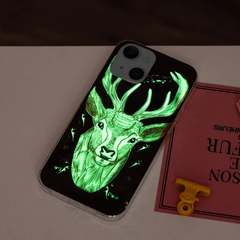 Coque iPhone 15 Plus Fluorescente Cerf