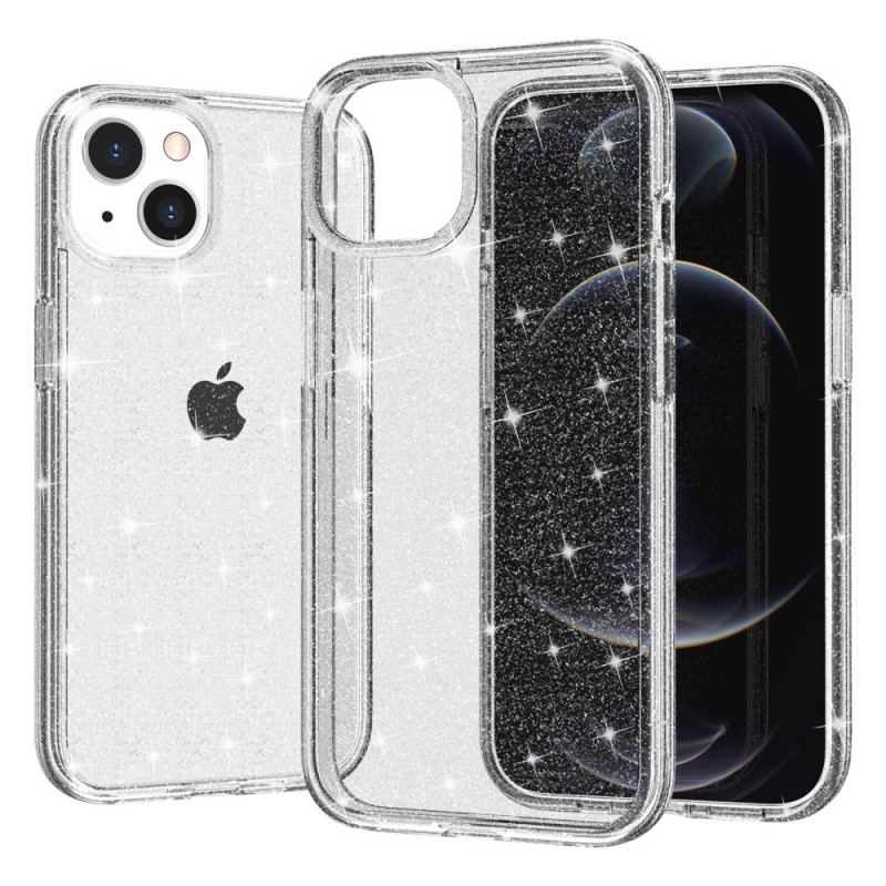 Coque iPhone 15 Transparente Paillettes