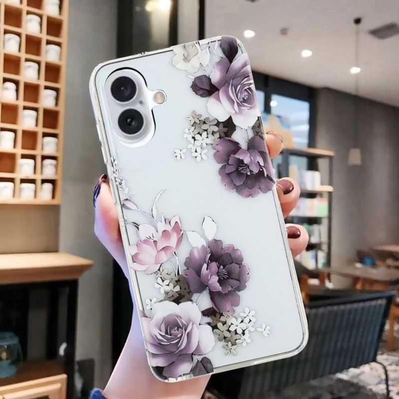 Coque iPhone 16 Pivoines