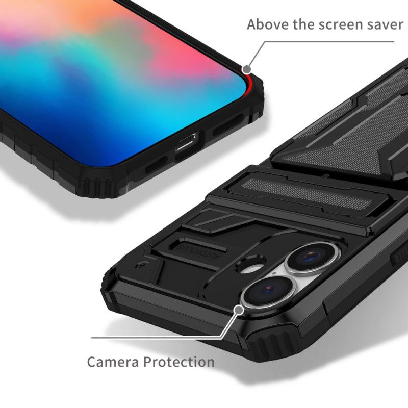 Coque iPhone 16 Plus Porte-Cartes Intégré et Support