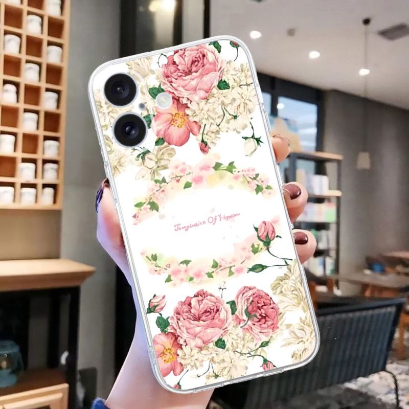 Coque iPhone 16 Plus Roses Vintage