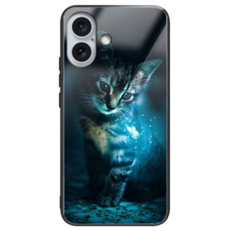 Coque iPhone 16 Plus Verre Trempé Chat