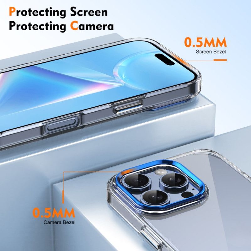 Coque iPhone 16 Pro Cadre Objectif Effet Métal