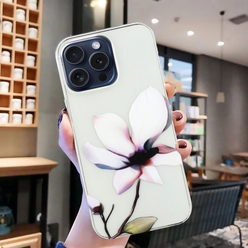 Coque iPhone 16 Pro Fleur Blanche