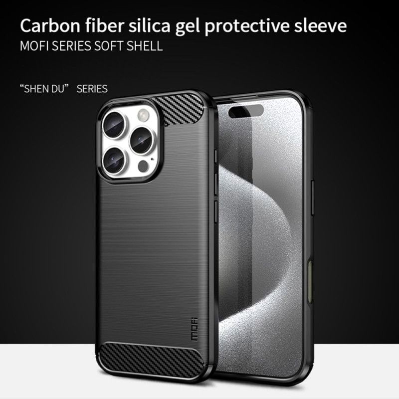 Coque iPhone 16 Pro Max Fibre Carbone Brossée MOFI