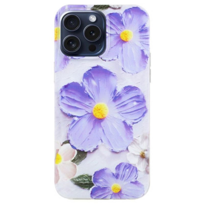 Coque iPhone 16 Pro Max Fleur Pourpres