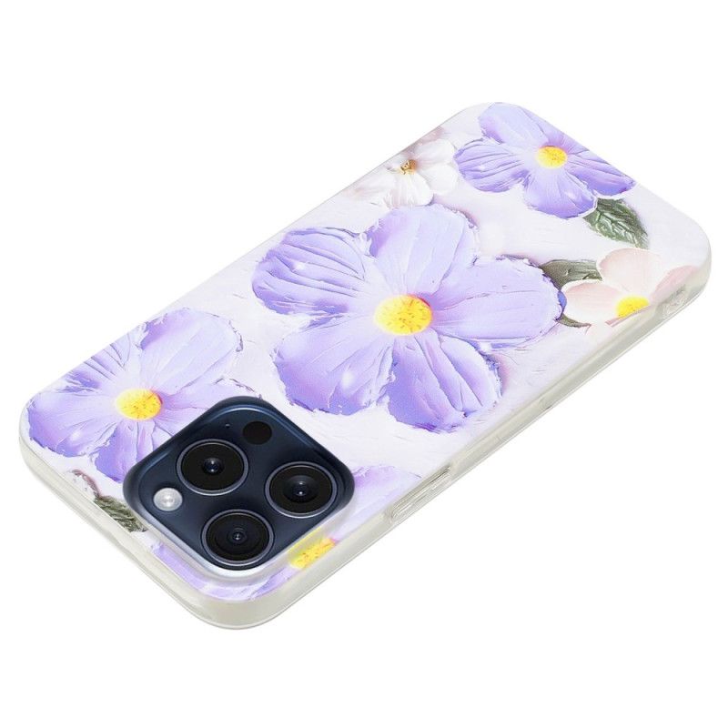 Coque iPhone 16 Pro Max Fleur Pourpres