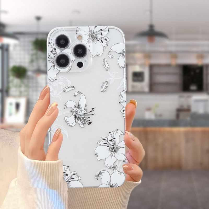 Coque iPhone 16 Pro Max Fleurs Blanches