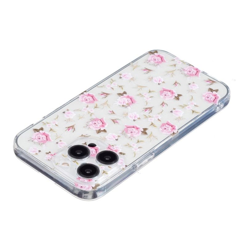 Coque iPhone 16 Pro Max Motif Floral Rose