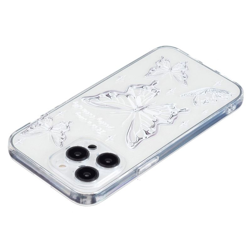 Coque iPhone 16 Pro Max Papillons Argentés