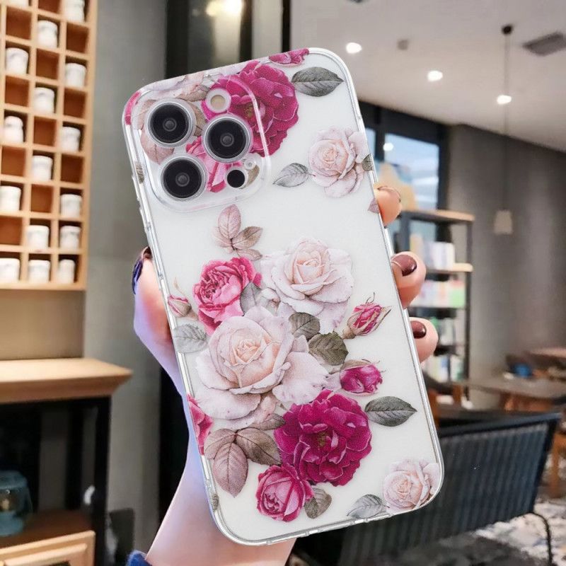 Coque iPhone 16 Pro Max Pivoines Colorées