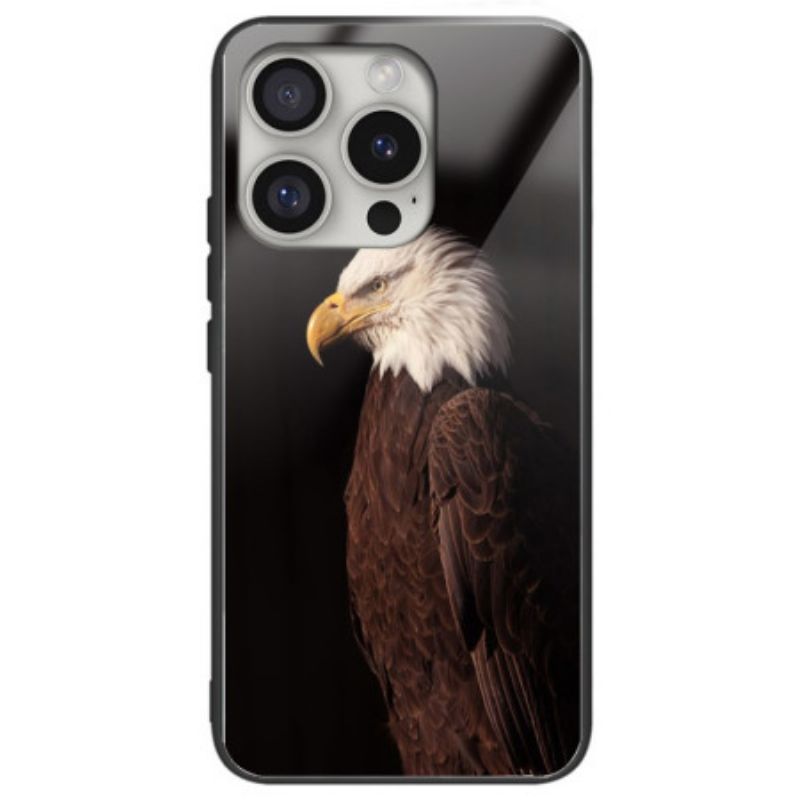 Coque iPhone 16 Pro Max Verre Trempé Motif d'Aigle Imprimé