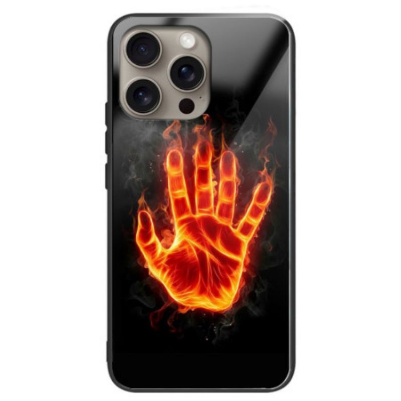 Coque iPhone 16 Pro Max Verre Trempé Paume de Feu