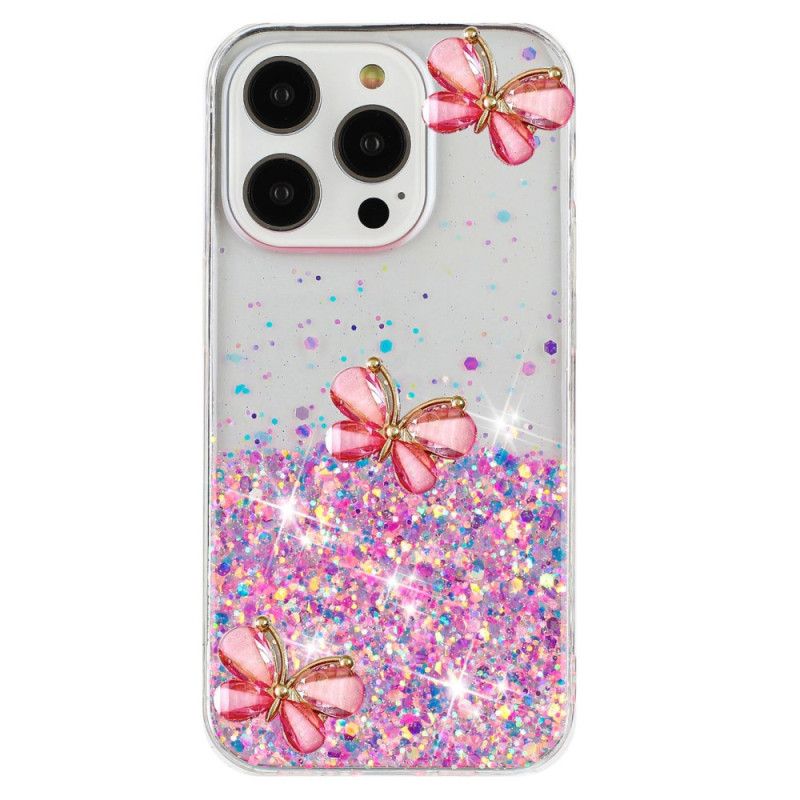 Coque iPhone 16 Pro Papillons Lumineux