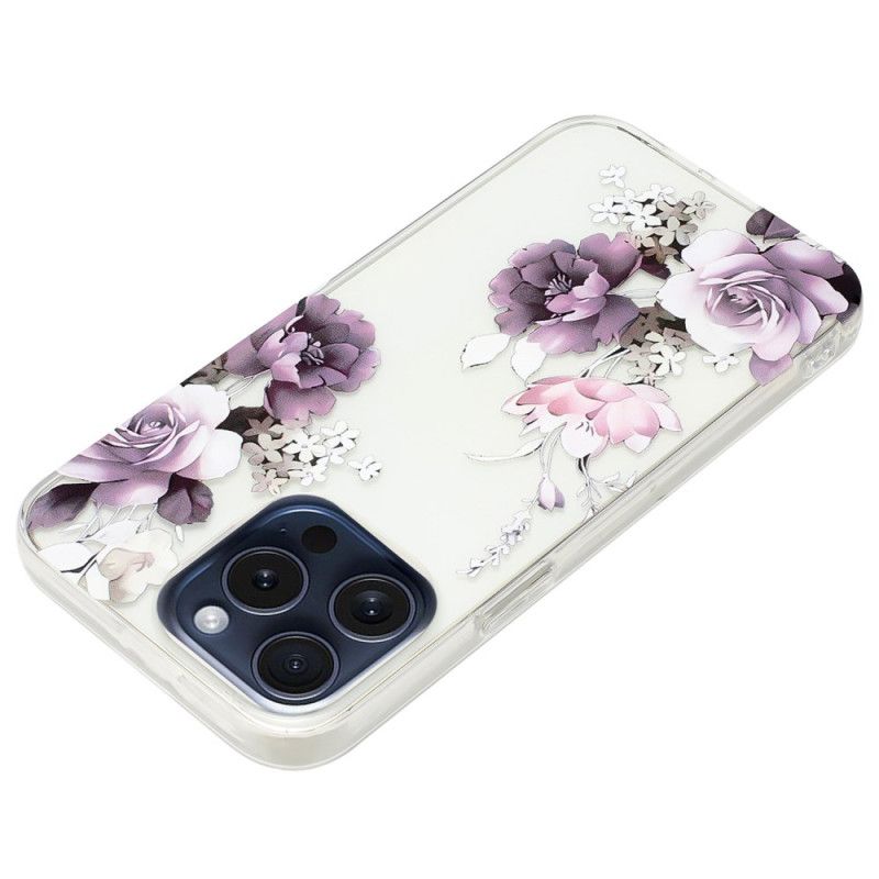 Coque iPhone 16 Pro Pivoines