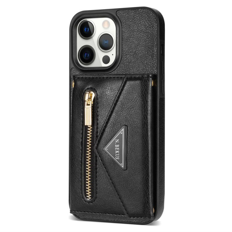 Coque iPhone 16 Pro Portefeuille et Bandoulière N.BEKUS