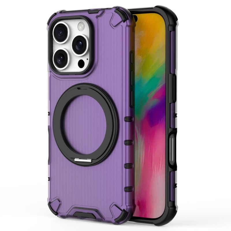 Coque iPhone 16 Pro Rayures Anneau-Support Magnétique